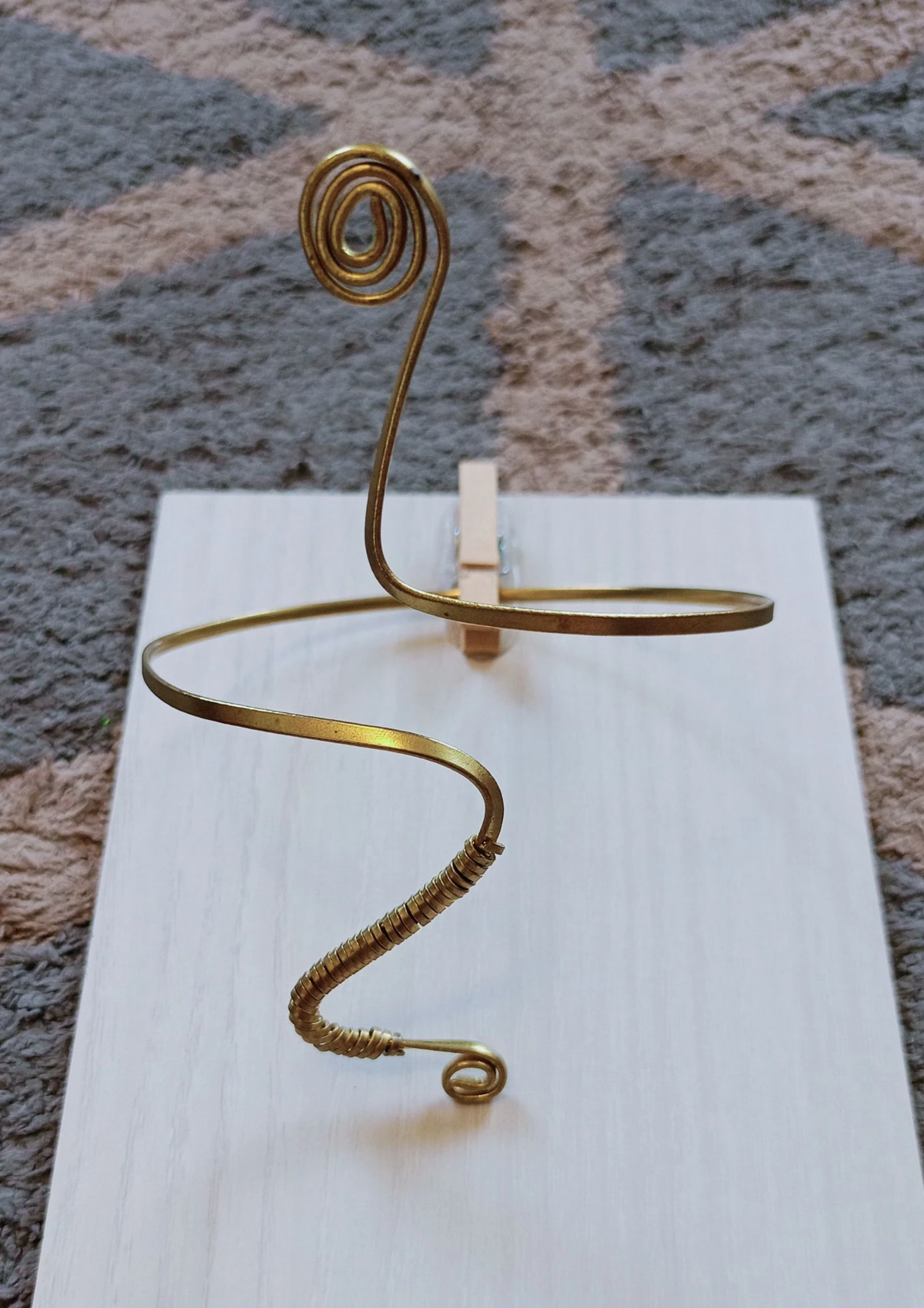 Brazalete ajustable de latón dorado  – photo 2